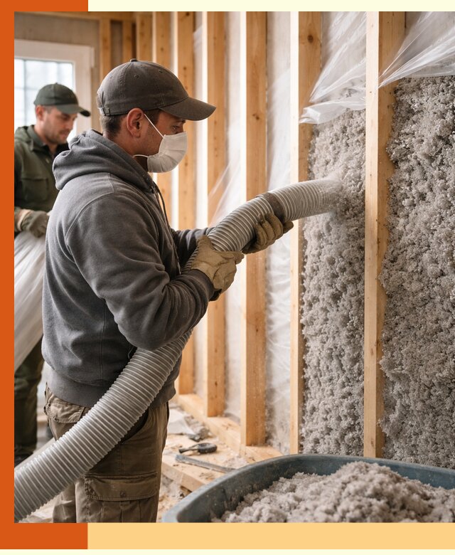 Утепление каркасного дома эковатой в соколе — качественно и надолго