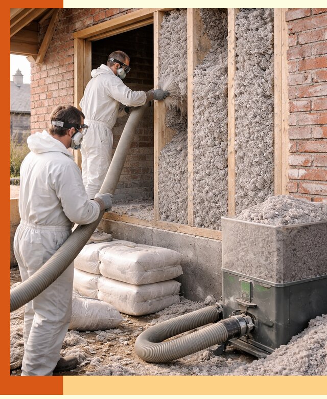 Утепление кирпичного дома эковатой в соколе