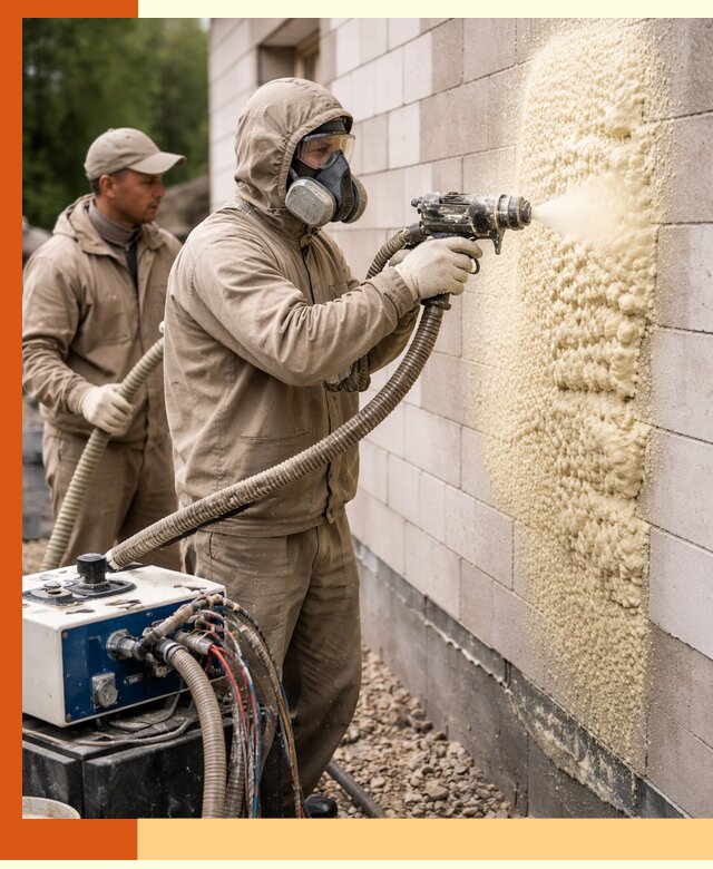 Утепление дома из газобетона ППУ в соколе — надежная теплоизоляция