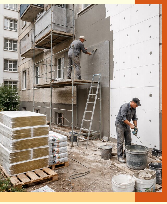 Утепление квартиры снаружи в соколе от 6408 руб/м2 под ключ | ТепломастерСкл