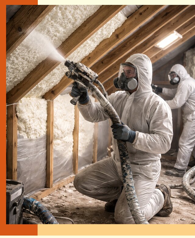 Утепление чердака пенополиуретаном (ППУ) в соколе