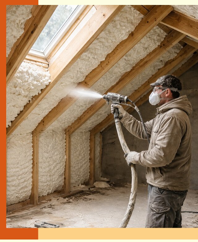 Утепление мансарды ППУ в соколе быстро и надежно