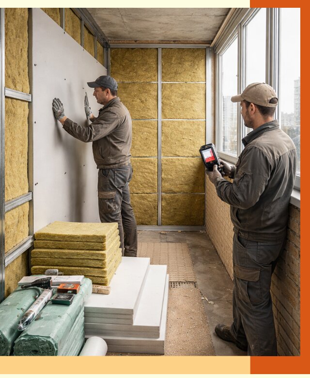 Утепление балкона в Соколе от 4689 руб. под ключ | ТепломастерСкл