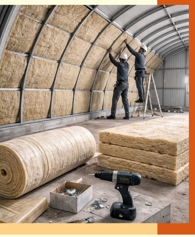 Утепление арочного ангара в соколе от 3334 руб./м2 под ключ | ТепломастерСкл