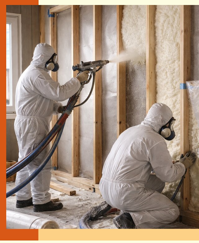 Утепление каркасной стены ППУ в соколе для домов и коттеджей