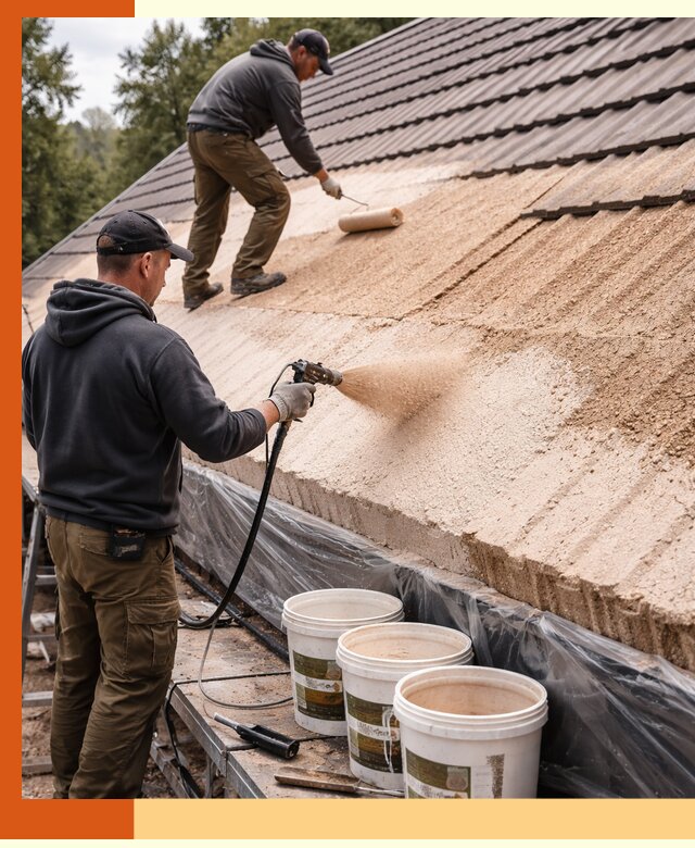 Утепление кровли жидкой пробкой в соколе для домов и зданий