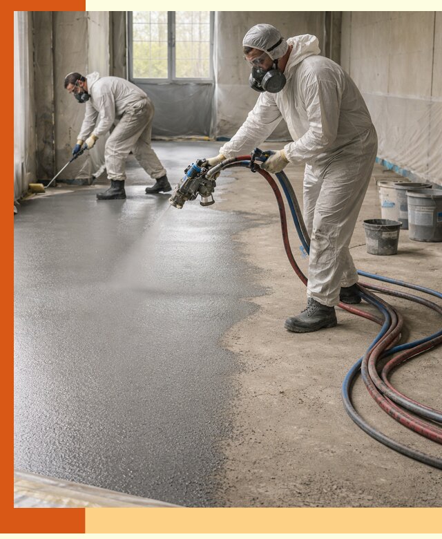 Гидроизоляция полимочевиной полов и конструкций в соколе