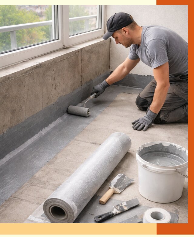 Профессиональная гидроизоляция балкона в соколе от 4376 руб. | ТепломастерСкл