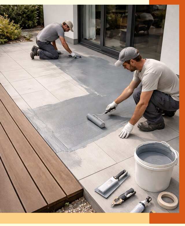 Гидроизоляция террасы в соколе под ключ от 7814 руб./м² | ТепломастерСкл