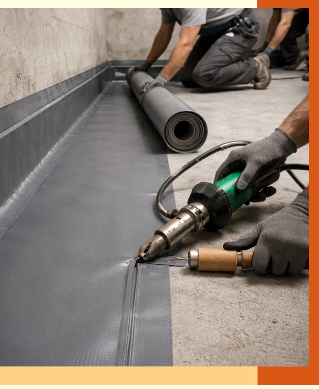 Монтаж гидроизоляционной мембраны в соколе от 1037 руб/м2 | ТепломастерСкл